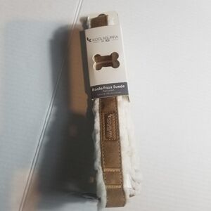 NWT KOOLABURRA BY UGG BROWN WITH WHITE SHERPA KOOLA FAUX SUEDE DOG LEASH